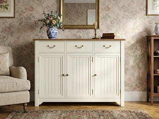 Бежевый комод "Оливия (Olivia)" 3 ящика/3 двери арт GA6005C