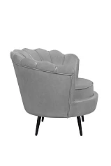 купить Низкое кресло ракушка Pearl Grey V2 на черных ножках в Санкт-Петербурге