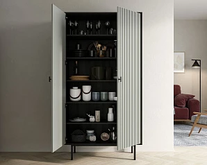 купить стильный Шкаф двухдверный "Emerson" арт EM091/gray/L в интернет-магазине в Санкт-Петербурге