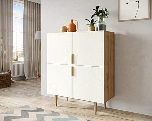 красивые Большой комод с четырьмя дверками "Line" LN03/GR1/beige на заказ в Санкт-Петербурге