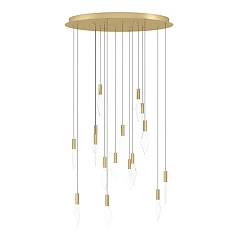 заказать 390361 Люстра диммируемая MIRADOR, 16X3,3W (LED), 3000K, 5440lm, ?780, сталь, латунь, золотой/пластик, прозрачный в Санкт-Петербурге