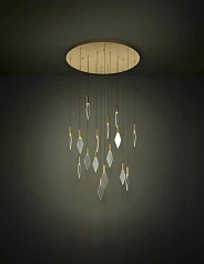 заказать 390361 Люстра диммируемая MIRADOR, 16X3,3W (LED), 3000K, 5440lm, ?780, сталь, латунь, золотой/пластик, прозрачный в Санкт-Петербурге