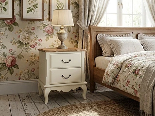 купить Прикроватная тумба "Леонтина (Leontina)" на два ящика арт ST9302/2 в интернет-магазине в Санкт-Петербурге