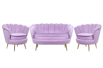 заказать Комплект кресел и дивана ракушка Pearl Double Purple в Санкт-Петербурге