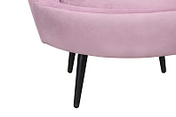 Кресло ракушка Pearl Pink на черных ножках в Санкт-Петербурге
