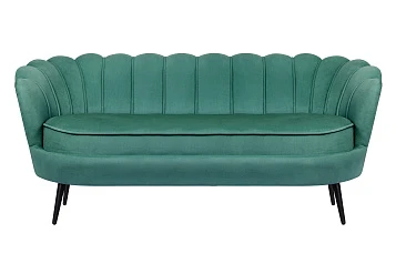 купить стильный Диван ракушка для гостиниц Pearl Triple Green V2 на черных ножках в интернет-магазине в Санкт-Петербурге
