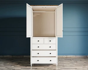 купить Шкаф двухстворчатый "Odri" с 5 ящиками арт od2127KR5 в интернет-магазине в Санкт-Петербурге