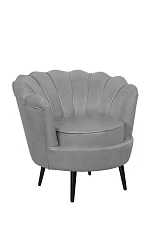 купить Низкое кресло ракушка Pearl Grey V2 на черных ножках в Санкт-Петербурге