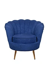 Низкое кресло ракушка Pearl синий в Санкт-Петербурге