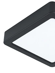 фото 99255 Светодиодный накладной светильник FUEVA 5, 10,5W (LED), 160х160, H28, 1350lm, 4000K, сталь, черн в Санкт-Петербурге