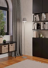 красивые 901749 Аккум. торшер сенсорн., димм. MANNERA-L, H1400, 4,3W(LED), IP54, 2400K, 3000K, 4000K, 440lm, алюминий, сталь, серый/пластик, белый в интернет-магазине в Санкт-Петербурге