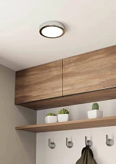 купить стильные 900639 Накладной светильник FUEVA 5, 11W (LED), 3000K, IP44, ?160, сталь, хром / пластик, белый в интернет-магазине в Санкт-Петербурге