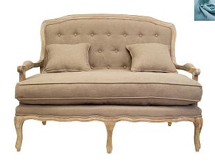 красивый Прямой диван модерн Yareli Brown голубой на заказ в Санкт-Петербурге