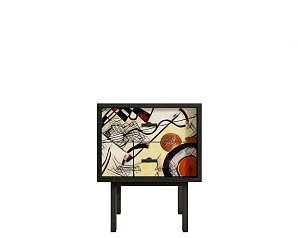купить стильные Тумбочка с двумя ящиками "Emerson" by Kandinsky арт EM16/Print_01 в интернет-магазине в Санкт-Петербурге
