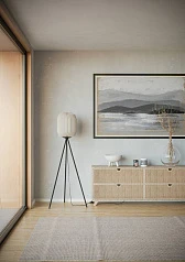 фото 44104 Торшер BELGRAVE, 1x60W(E27), сталь, черный, бумага, белый в интерьере в Санкт-Петербурге