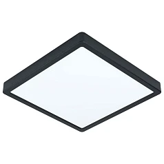 99245 Светодиодный накладной светильник FUEVA 5, 20W (LED), 285х285, H28, 2300lm, 3000K, сталь, черный на заказ в интернет-магазине в Санкт-Петербурге