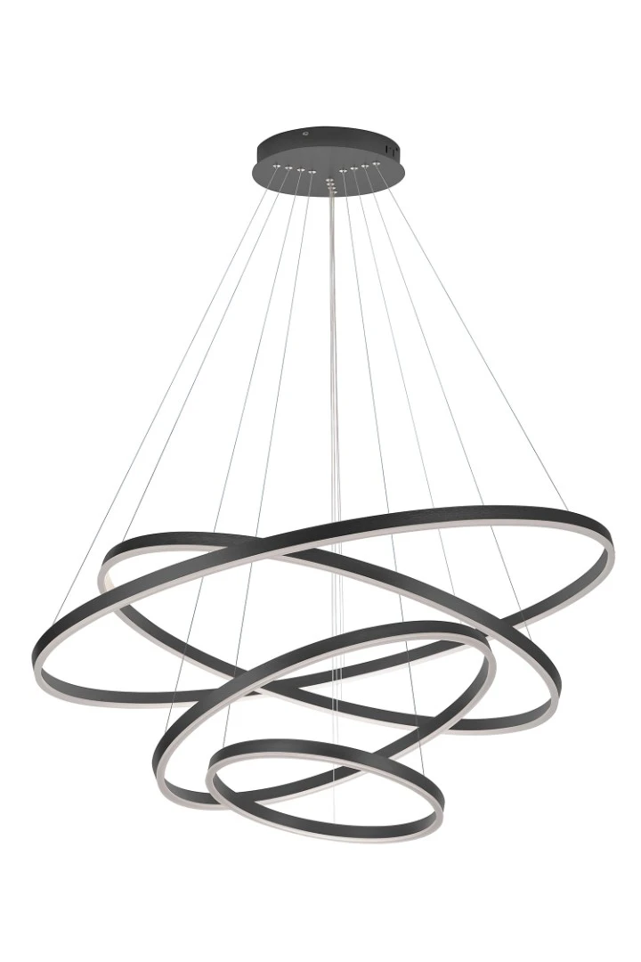 фото Люстра Orblaze 4 rings 1000 black в интерьере в Санкт-Петербурге
