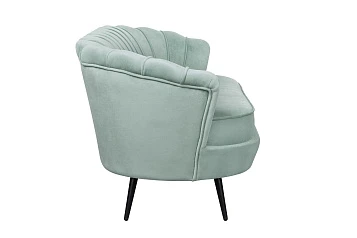 Диван ракушка для гостиниц Pearl Triple Green на черных ножках в интернет-магазине в Санкт-Петербурге