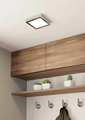 фото 900649 Накладной светильник FUEVA 5, 11W (LED), 3000K, IP44, L160, B160, H28, сталь, хром / пластик, белый в Санкт-Петербурге