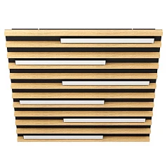 купить 390427 Настенно-потолочный светильник MARREIRA, 6x8,5W(LED), 6300lm, L575, B575, H60, сталь, черн/дерево в интернет-магазине в Санкт-Петербурге