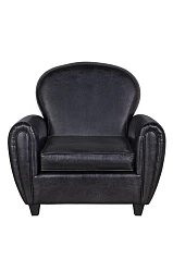 Кресло кожаное широкое Flog черное на заказ в интернет-магазине в Санкт-Петербурге