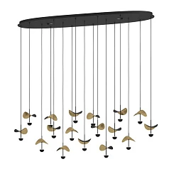 купить стильные 390343 Люстра диммируемая DRACERA, 17X2,3W (LED), 3000K, 4760lm, L1550, B330, H2200, сталь, черный/сталь, черный, золотой в интернет-магазине в Санкт-Петербурге