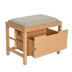 заказать стильные БАНКЕТКА BIFI HUBSCH, СВЕТЛО - СЕРЫЙ / НАТУРАЛЬНЫЙ в Санкт-Петербурге