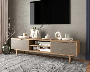 купить стильный Комод "Line" с нишей низкий под TV R27/beige в интернет-магазине в Санкт-Петербурге