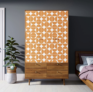 Шкаф трехстворчатый "Berber" принт 14 арт BB02/Print_14