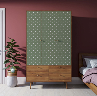 Шкаф трехстворчатый "Berber" принт 12 арт BB02/Print_12