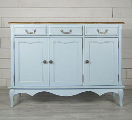 Комод "Леонтина (Leontina)" в голубом цвете (3 ящика и 3 двери) арт ST9344B