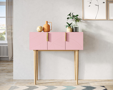 Консоль с тремя дверками "Line" LN15/GR1/pink